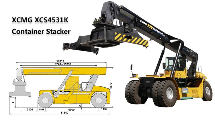 Xcmg Electric Reach Stacker Cost | Xcmg Reach Stacker Xcs4531e