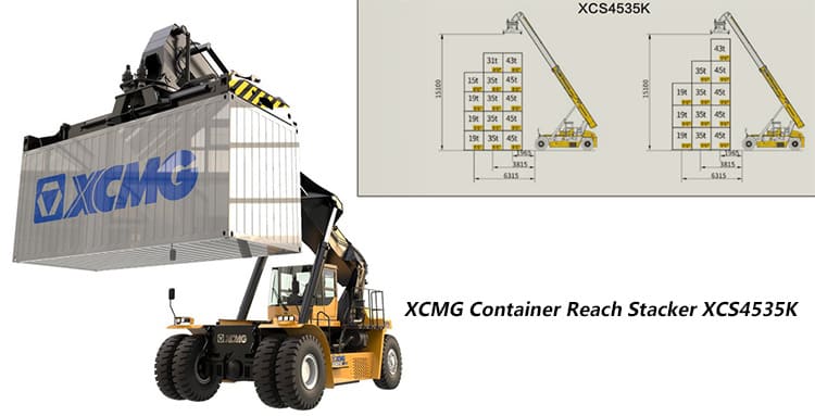 Xcmg Reach Stacker XCS4535K | Reach Container Stacker For Sale Price