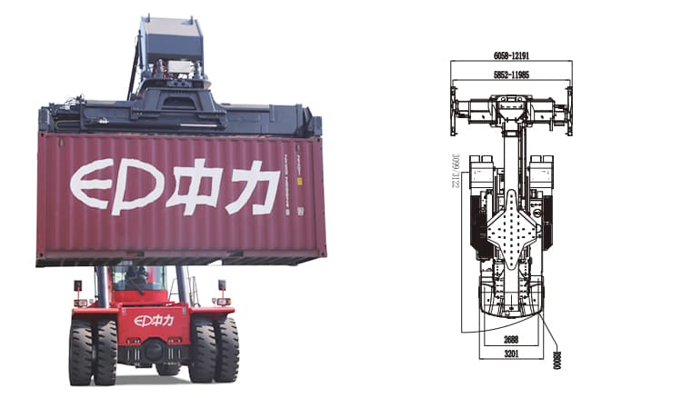 EP China High Reach Stacker For Sale | 45 Ton Container Cargo Handling Equipment